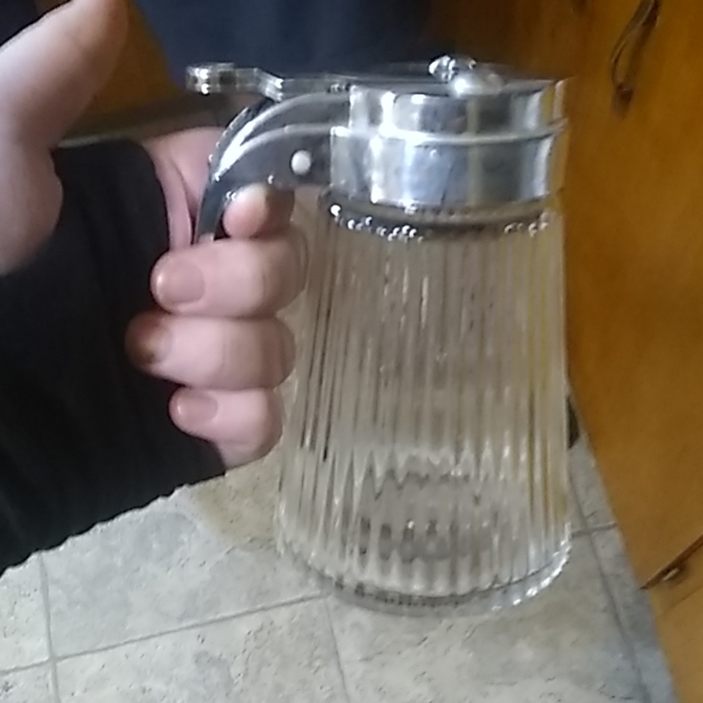 Vintage syrup container